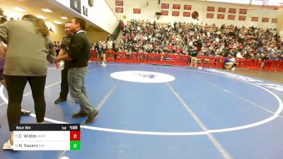 126 lbs Quarterfinal - Cooper Wiebe, Montachusett vs Nathan Sayers, Xaverian