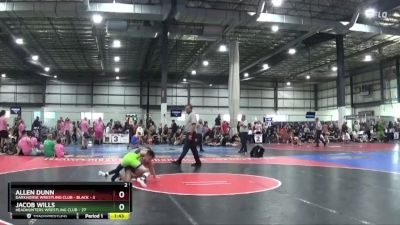 75 lbs Round 3 (4 Team) - Jacob Wills, HEADHUNTERS WRESTLING CLUB vs Allen Dunn, DARKHORSE WRESTLING CLUB - BLACK