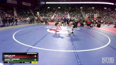 4A-113 lbs Quarterfinal - Kirklin Hay, Rock Springs vs Sammy Sanchez, Cheyenne East