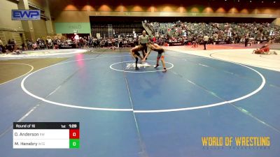 92 lbs Round Of 16 - Olivia Anderson, Red Wave Wrestling vs Mylah Henebry, Internal Quest