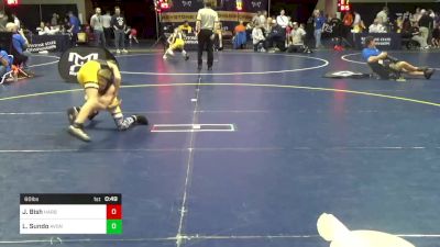 60 lbs Semifinal - Jackson Bish, Harborcreek vs Luca Sundo, Avonworth