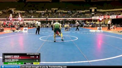 133 lbs Finals (2 Team) - Garrett Grice, University Of Virginia vs Mason Brugh, Ohio University