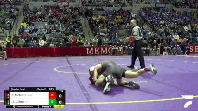 113 lbs Quarterfinal - Levi Johns, Bluffton vs Braylon McIntire, North Miami