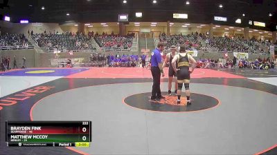 222 lbs Round 2 (4 Team) - Matthew Mccoy, Henley vs Brayden Fink, Scappoose