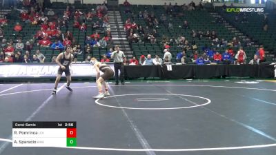 141 lbs Consolation - Ryan Pomrinca, Lehigh vs Anthony Sparacio, Binghamton