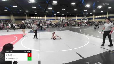 46 lbs Semifinal - Jack Smith, Coalinga Roughneck Wrestling vs Angelo Sanchez, Hawkeye WC