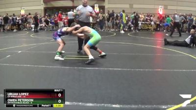 107 lbs Round 1 (6 Team) - Urijah Lopez, CP Wrestling vs Owen Peterson, Untouchables Black