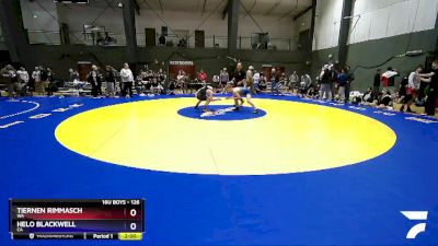 126 lbs Champ. Round 2 - Tiernen Rimmasch, WA vs Helo Blackwell, CA