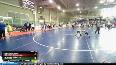 46 lbs Cons. Round 3 - Ridge Roundy, Bear River Jr High Wrestling C vs Morgan Merkley, Uintah Utes