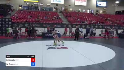 41 kg Cons 8 #1 - Camm Colgate, Foothill Cougars Club vs Willis Tomeo, Inland Northwest Wrestling Training Center