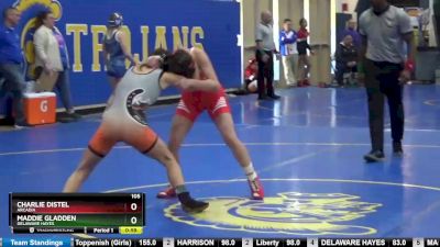 105 lbs Cons. Round 3 - Charlie Distel, ARCADIA vs Maddie Gladden, DELAWARE HAYES