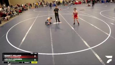 135 lbs Cons. Semi - Lincoln Lundgren, LCWM High School vs Bennett Williams, Wayzata Youth Wrestling