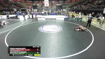 74 lbs Cons. Round 3 - Demarcus Hawkins, Delano Diablos Wrestling vs Timur Nurahunov, Community Youth Center - Concord Campus Wrestling