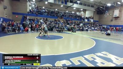 140lbs Champ. Round 1 - Jocelyn Chavez, Richland (Girls) vs Sheena McGregor, Kelso (Girls)