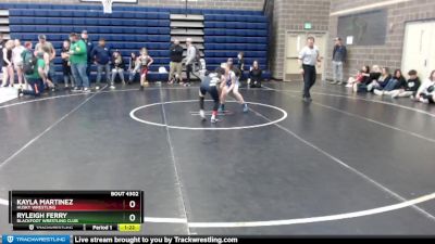 75 lbs Round 1 - Ryleigh Ferry, Blackfoot Wrestling Club vs Kayla Martinez, Husky Wrestling