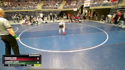 70 lbs Quarterfinal - Maddx Ihde, Uintah Wrestling vs Cannon Hunt, Sanderson Wrestling Academy