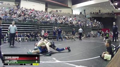 130 lbs Round 4 (6 Team) - Luke Lucero, Team Texas Blue vs Tayber Driggs, Kansas Anaconda