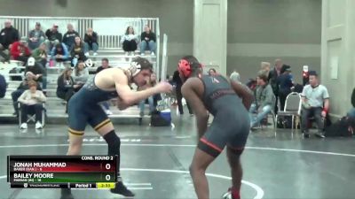 157 lbs 2nd Wrestleback (16 Team) - Bailey Moore, Marian (IN) vs Jonah Muhammad, Baker (Kan.)