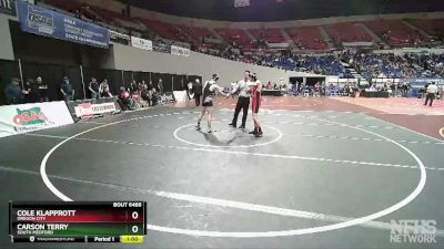 6A-132 lbs Cons. Round 4 - Carson Terry, South Medford vs Cole Klapprott, Oregon City