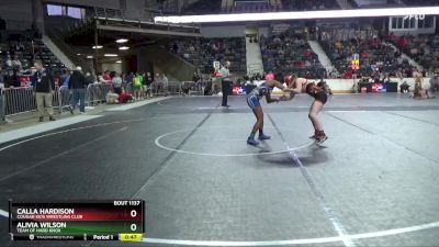 110 lbs Cons. Round 3 - Calla Hardison, Cougar Kids Wrestling Club vs Alivia Wilson, Team Of Hard Knox