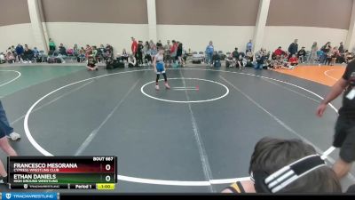 65-68 lbs Round 3 - Ethan Daniels, High Ground Wrestling vs Francesco Mesorana, Cypress Wrestling Club