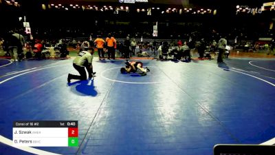 85 lbs Consi Of 16 #2 - Jordan Szwak, American MMAW vs Derick Peters, BBYC Bulldogs