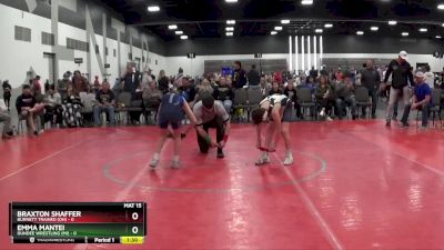 90 lbs Round 3 (8 Team) - Braxton Shaffer, Burnett Trained (OH) vs Emma Mantei, Dundee Wrestling (MI)