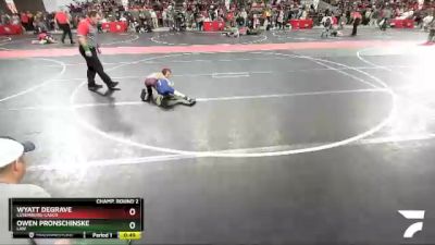 51 lbs Champ. Round 2 - Owen Pronschinske, LAW vs Wyatt DeGrave, Luxemburg-Casco