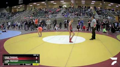 74 lbs Cons. Round 3 - Luke Provost, COWA vs Cole Thomas, McMinnville Mat Club