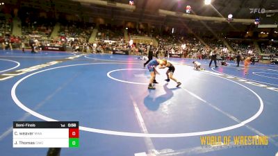 85 lbs Semifinal - Camden Weaver, Moen Wrestling Academy vs John Thomas, CIWC-Team Intensity