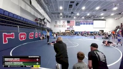 49 lbs Quarterfinal - Brekken Hintz, Green River Grapplers vs Hudson Snedigar, Thermopolis Wrestling Club