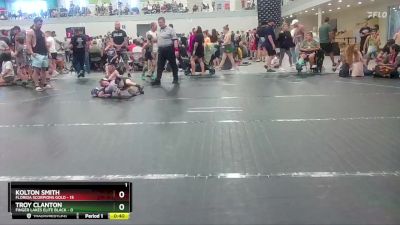 52 lbs Round 8 (10 Team) - Kolton Smith, Florida Scorpions Gold vs Troy Clanton, Finger Lakes Elite Black