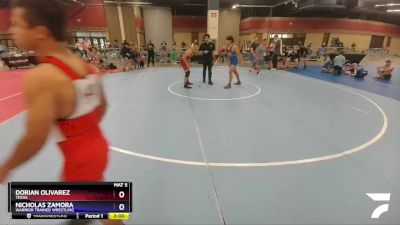 145 lbs Semifinal - Dorian Olivarez, Texas vs Nicholas Zamora, Warrior Trained Wrestling