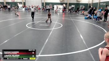 55 lbs Champ. Round 1 - Lawson Helkenn, Winner Youth Wrestling vs Damani Sanders, Sherman Challengers