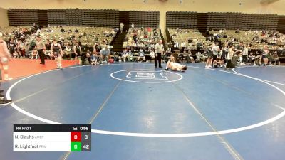 106 lbs Rr Rnd 1 - Nate Clauhs, American MMAW vs Reid Lightfoot, Pride Wrestling