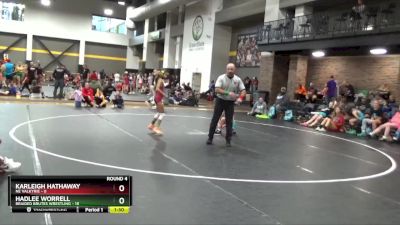 65 lbs Round 4 (6 Team) - Hadlee Worrell, Braided Brutes Wrestling vs Karleigh Hathaway, NE Valkyrie