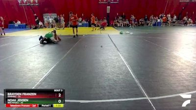 215 lbs Round 2 (4 Team) - Noah Jensen, BBE/Waska vs Brayden Franzen, Geneseo