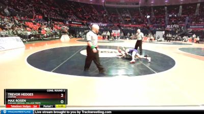 1A 126 lbs Cons. Round 2 - Trevor Hedges, Canton vs Max Rosen, Chicago (DePaul College Prep)