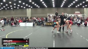 123 lbs Semis & 3rd Wb (16 Team) - Hania Halverson, Colorado Mesa vs Amani Jones, North Central