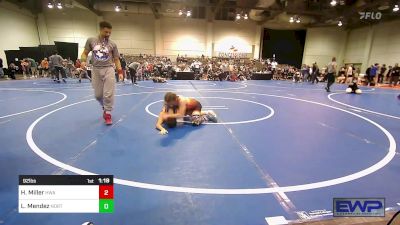 92 lbs Rr Rnd 3 - Harley Miller, HURRICANE WRESTLING ACADEMY vs Luke Mendez, North DeSoto Wrestling Academy