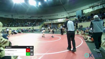 92 lbs Rr Rnd 1 - Ryker Williams, Sperry Wrestling Club vs Scott Cox, Division Bell Wrestling