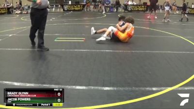 100 lbs Quarterfinal - Jacob Powers, Ash vs Brady Glynn, Lincolnway Wrestling Club