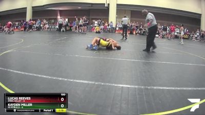 100 lbs Round 2 (6 Team) - Kayden Miller, Mi Pitbulls vs Lucas Reeves, Steel Valley