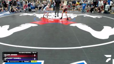 70-77 lbs Round 2 - Elijah Jensen, WA vs Anthony Sunnell, OR