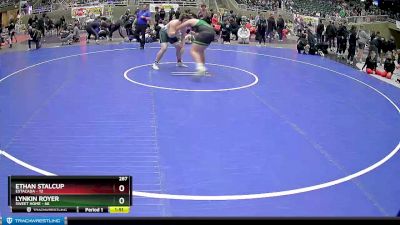 287 lbs Quarterfinals (8 Team) - Lynkin Royer, Sweet Home vs Ethan Stalcup, Estacada