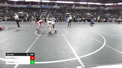 155 lbs Consi Of 8 #2 - Braylon Griffiths, Southeast Iowa Elite vs Carson Maxey, GCMSF Falcons Wrestling