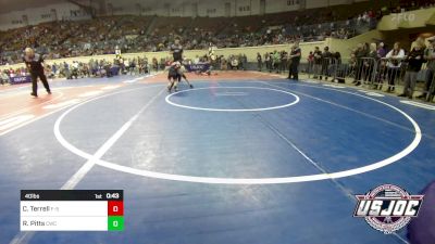 40 lbs Quarterfinal - Cole Terrell, F-5 Grappling vs Rhett Pitts, Cowboy Wrestling Club