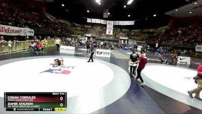 74 lbs Champ. Round 2 - Conan Corrales, Rough House Wrestling vs Damir Afaunov, Elk Grove Wrestling Academy