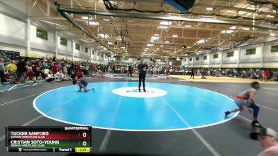 90 lbs Quarterfinal - Cristian Soto-Young, Gering Wrestling Club vs Tucker Sanford, Coyote Wrestling Club