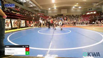 78 lbs Quarterfinal - Grayson Hazen, Woodland Wrestling Club vs Savannah Robinson, Perkins